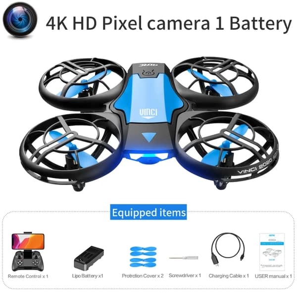 Mini Drone, 4k HD-kamera, WiFi FPV, ingen kamera 3batteri