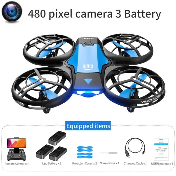 Mini Drone, 4k HD-kamera, WiFi FPV, ingen kamera 3batteri