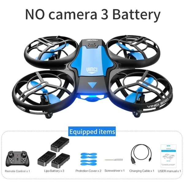 Pienikokoinen drone, 4k HD-kamera, WiFi FPV, ei kameraa 3 akkua