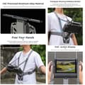 Miniatyrbild 3 av 6: Bröstsele med fäste för fjärrkontroll till DJI RC Plus med triangulärt stödsystem