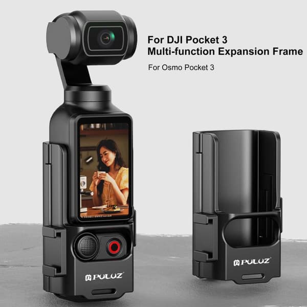 Beskyttelsesdeksel for DJI OSMO Pocket 3 med tofotsfeste og kaldskofeste - Svart