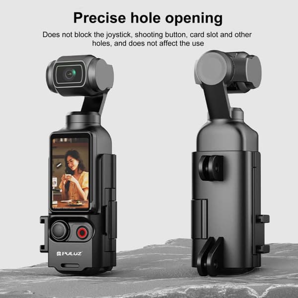 Beskyttelsesdeksel for DJI OSMO Pocket 3 med tofotsfeste og kaldskofeste - Svart