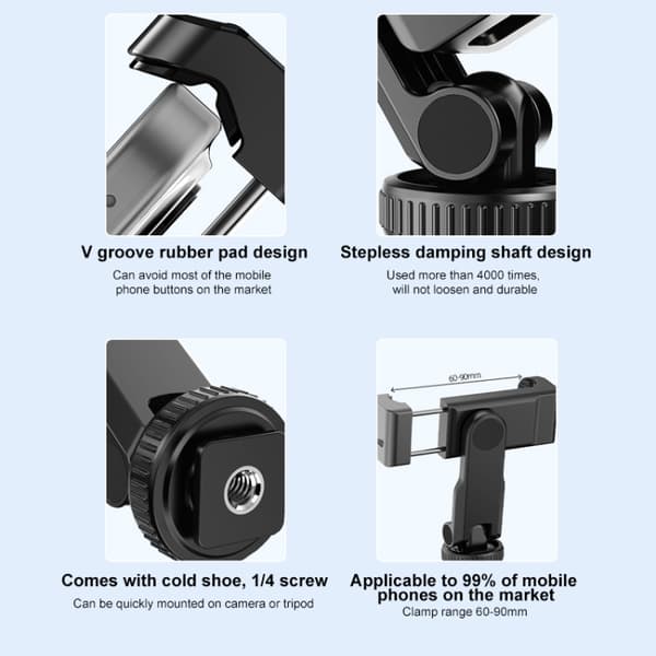 Mobiltelefonholder med stativmontering til DJI OSMO Pocket 3