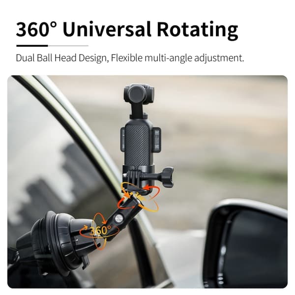 Fäste med sugpropp till DJI Osmo Pocket 3 för stabil montering