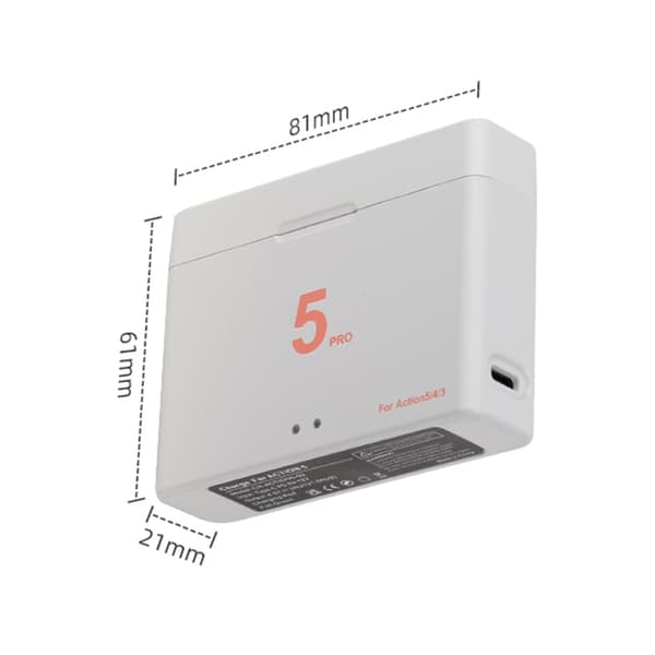 Batteriladestasjon for DJI Osmo Action 5 Pro/4/3