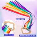 Pikkukuva 4 / 7: OBOSOE 4 kappaletta Rainbow Hand Ribbon Kite kelloilla Tuuli Sauva Tanssiva Ribbon Streamer Pilvi Puu aistilelut Puinen koulutuslelu juhliin