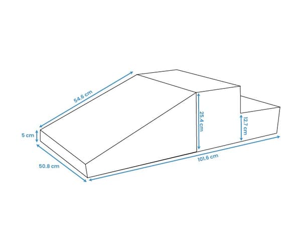 Foam mini slide - 25 cm korkea - kerma