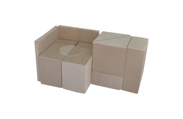 Skumblock - mjuk lek - ITAKA - 9 delar - beige
