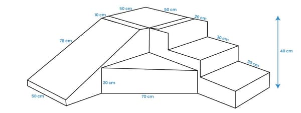 Vikingchoice 40cm Professionel Skumrutschebane til Skoler & Dagtilbud - Holdbar, Sikker, Nem at Rengøre