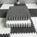 Miniatyrbild 4 av 11: Pussel för golvet PLYSCHSUMMATTA BARNS SKYDDSMATTA 30 cm VIT