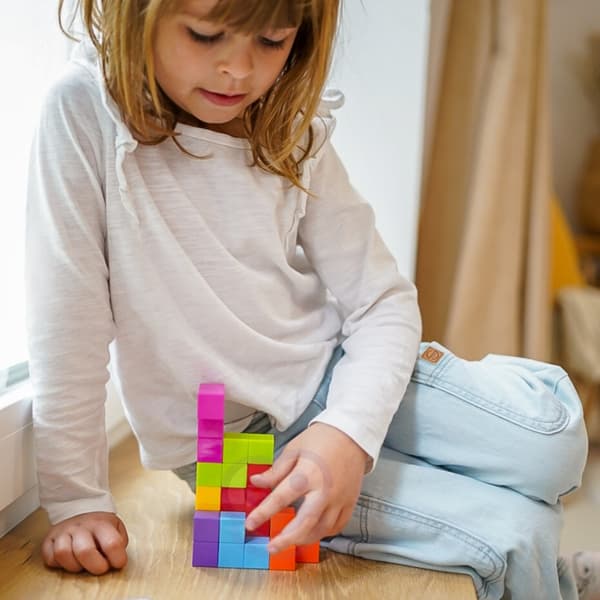 WOOPIE Tetris-terning puslespil med kortsæt