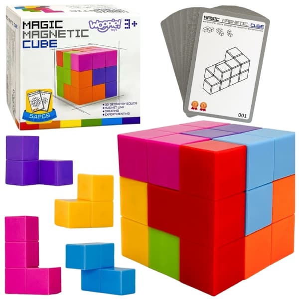 WOOPIE Tetris-terning puslespil med kortsæt