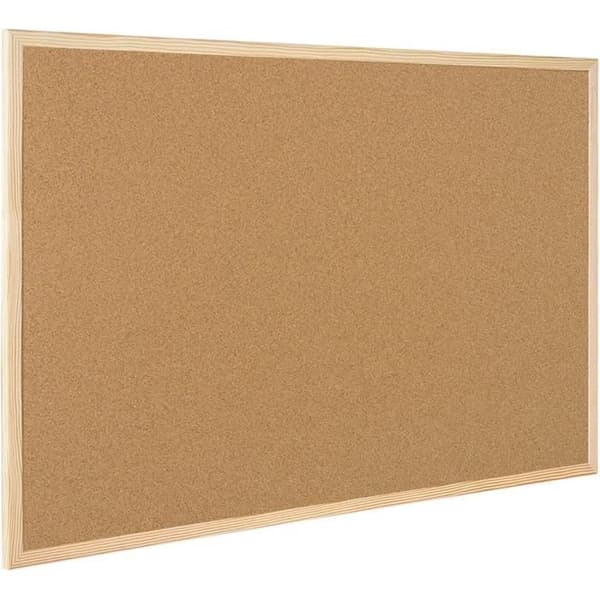 Korktavla - RAYLU PAPER - 60x40 cm - Ram av furu - 6 pushpinnar - Enkel montering