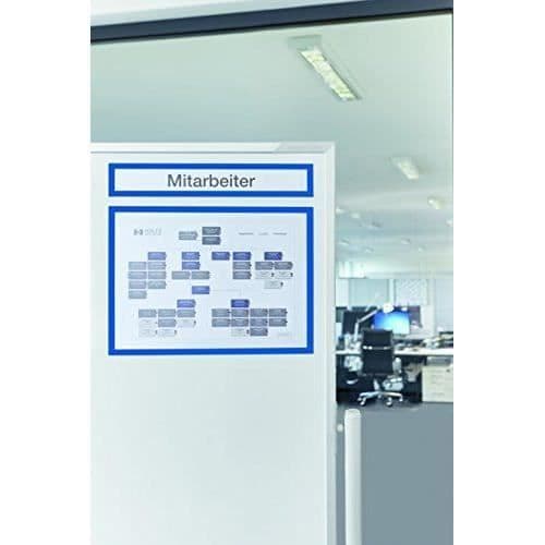 magnetoplan -nbspMagnetofix topsign magnetisk ram, set om 5, 319-nbspx 52-nbspmm, blå - 1131803