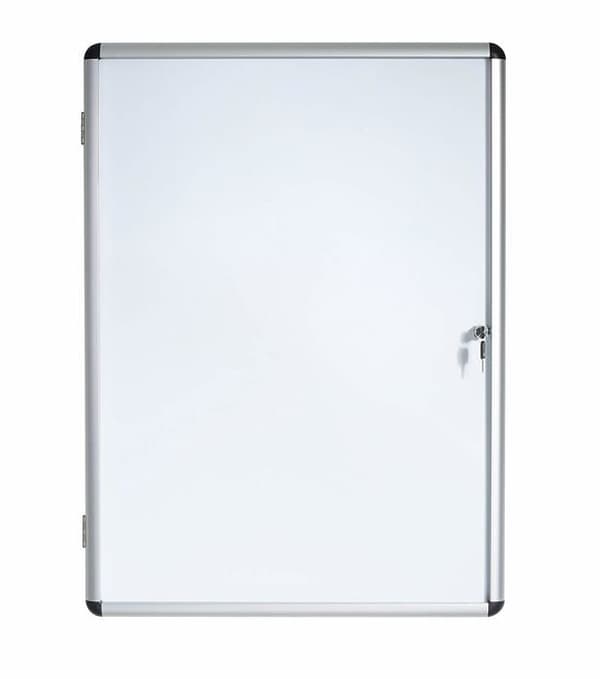 Bi-office - VT810109150 - Skåp inomhusdisplay, låsbar magnetisk whiteboardtavla, 367 x 500 mm, 2 x A4