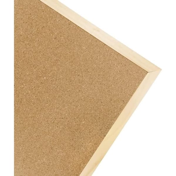 Korktavla - RAYLU PAPER - 60x40 cm - Ram av furu - 6 pushpinnar - Enkel montering