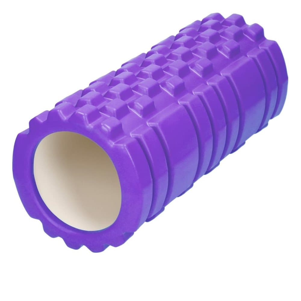 ECD Germany selvmassageringsrulle, til pilates, yoga eller fitnessøvelser, 33 x 14 x 14 cm, lavet af ethylenvinylacetat + polyvinylchlorid, lilla,