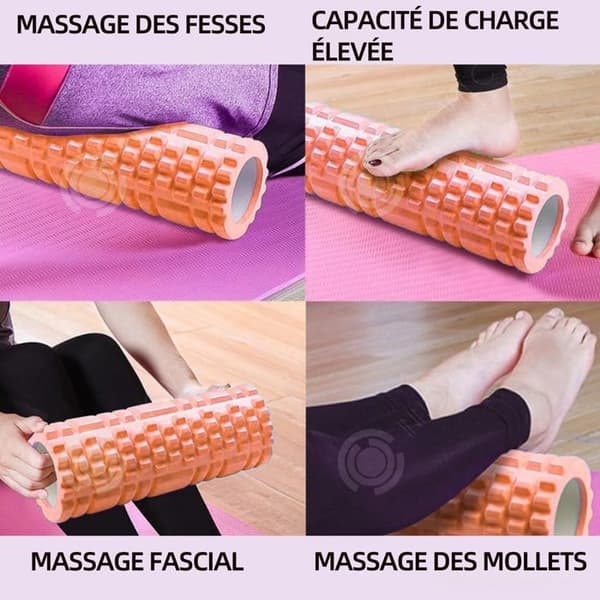 INN Massagerulle 33x14cm muskelmassagerulle för ben, rygg och armar och släpper muskelspänningar