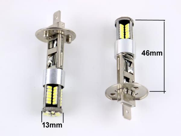 H1 Dimljus led 6000K med 57st 3014smd chip 2-pack P14.5s