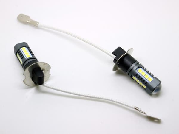 H3 Dimljus 500 lumen led 6000K med 18st 3030smd chip  2-pack