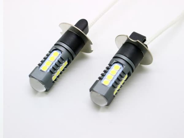 H3 Dimljus 500 lumen led 6000K med 18st 3030smd chip  2-pack