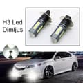 Miniatyrbild 1 av 7: H3 Dimljus 500 lumen led 6000K med 18st 3030smd chip  2-pack