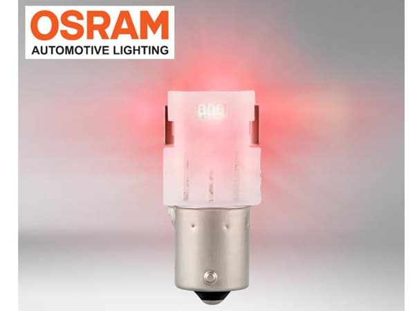 Osram röd p21w ba15s 1156 led lampor 12v