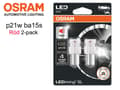 Miniatyrbild 1 av 5: Osram röd p21w ba15s 1156 led lampor 12v