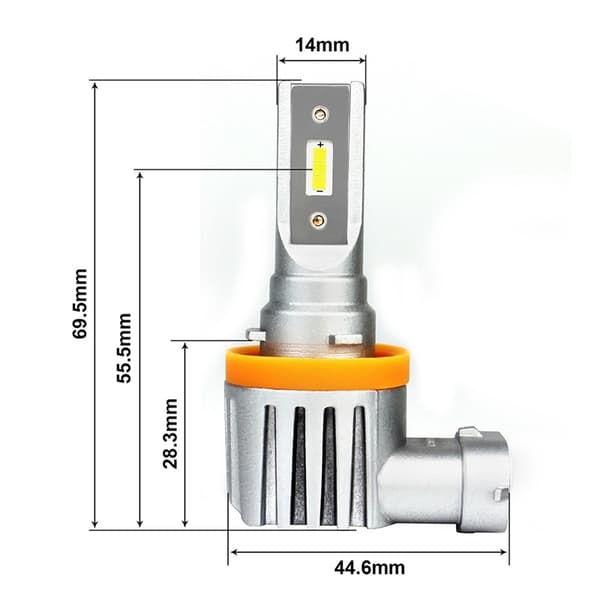 Dimljuslampor, 13W, Sockel H11, 2-pack