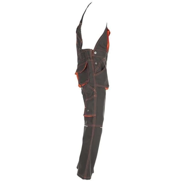 Planam Salopette Storlek 98/104 Oliv/Orange - 6122098