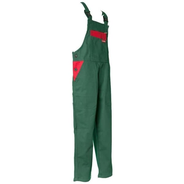 Planam Barnoverall Storlek 158/164 Medium Grön/Medium Röd - 166158