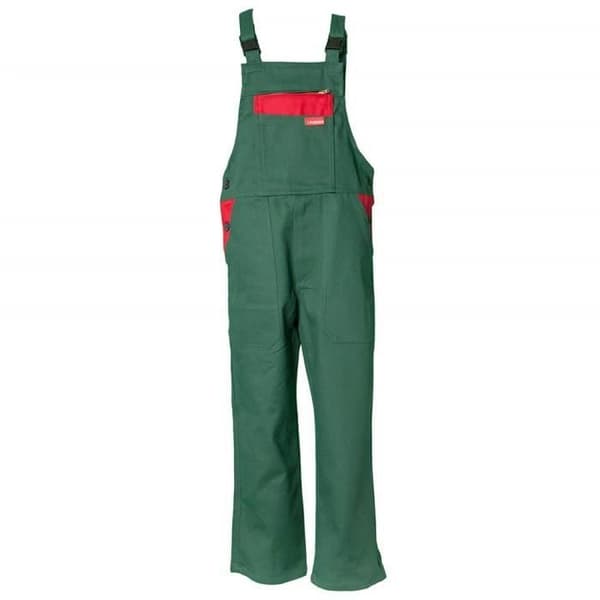 Planam Barnoverall Storlek 158/164 Medium Grön/Medium Röd - 166158