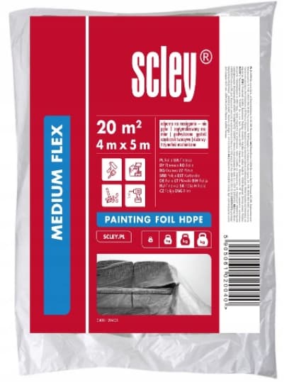 Stark skyddande målningsfolie HDPE Extra Flex 4m x 5m
