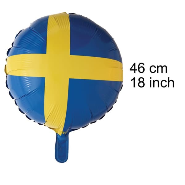 Folio ilmapallo Opiskelija Kansallispäivä Syntymäpäivä Keltainen Sininen 46 cm - Kunniamerkit opiskelijajuhliin, juhannusjuhliin, valmistujaisiin