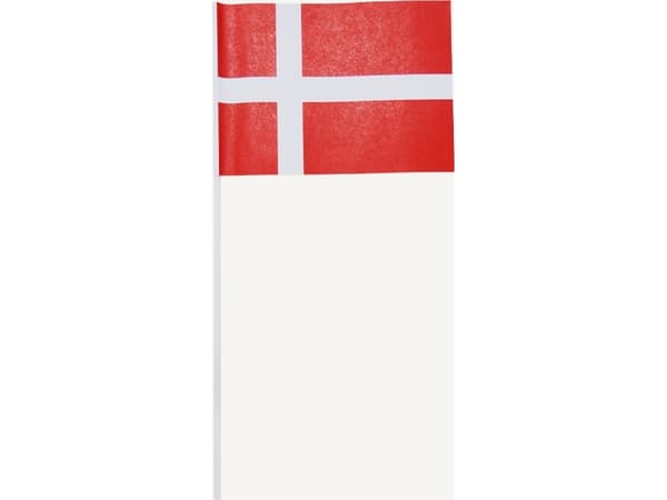 Flag papir på pind 20x25 cm - (10 stk.)
