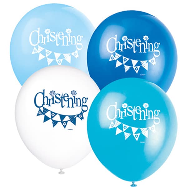 Unique Party Bunting Dopning 12 tums latexballonger (förpackning med 8) Assorted One Size