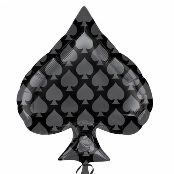 Amscan 18 Inch Spade Foil Balloon Black One Size