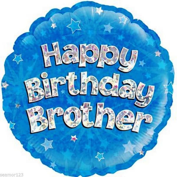Oaktree 18 tum Grattis på födelsedagen bror folieballong Blue 18 Inch