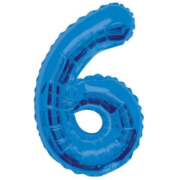 Unique Party 34 Inch Blue Glitz Number Balloon (0-9)
