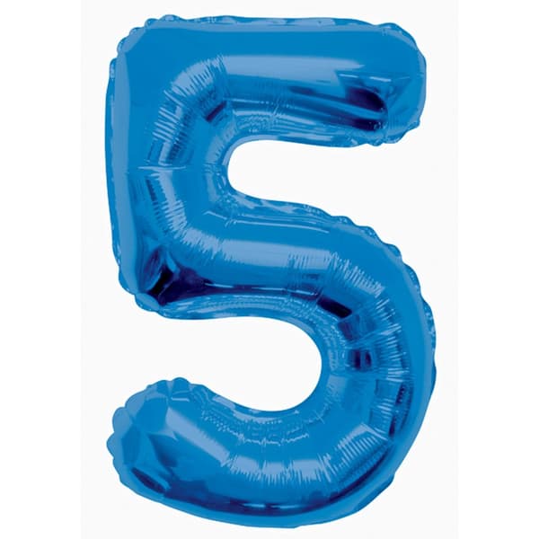 Unique Party 34 Inch Blue Glitz Number Balloon (0-9)