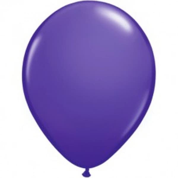 Qualatex 5 tommer almindelige lilla violette latexballoner (pakke med 100) Purple One Size
