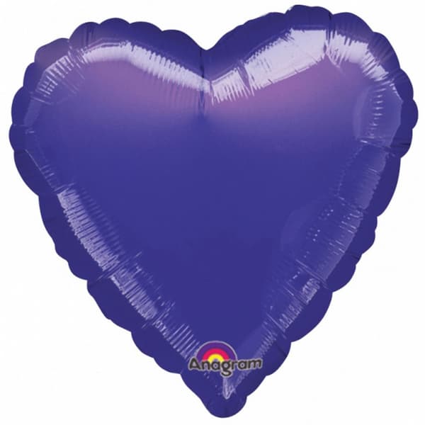 Amscan Supershape blå hjerteballon Purple One Size