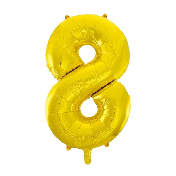 Unique Party 34 Inch Gold Glitz Number Balloon (0-9)