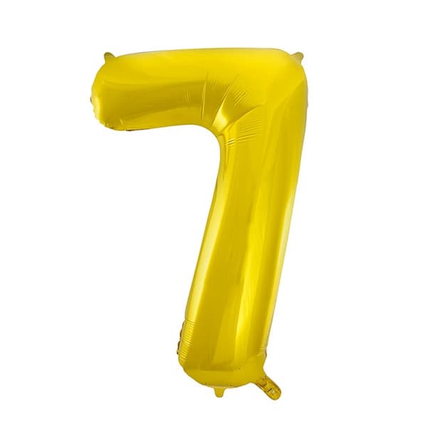 Unique Party 34 Inch Gold Glitz Number Balloon (0-9)