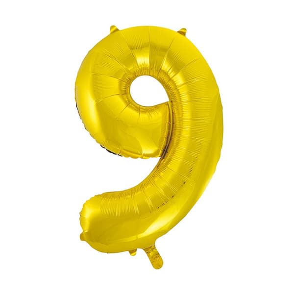Unique Party 34 Inch Gold Glitz Number Balloon (0-9)