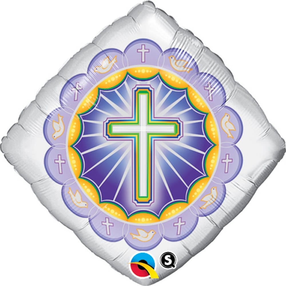 Qualatex 18 tums diamantformad belyst kors folieballong