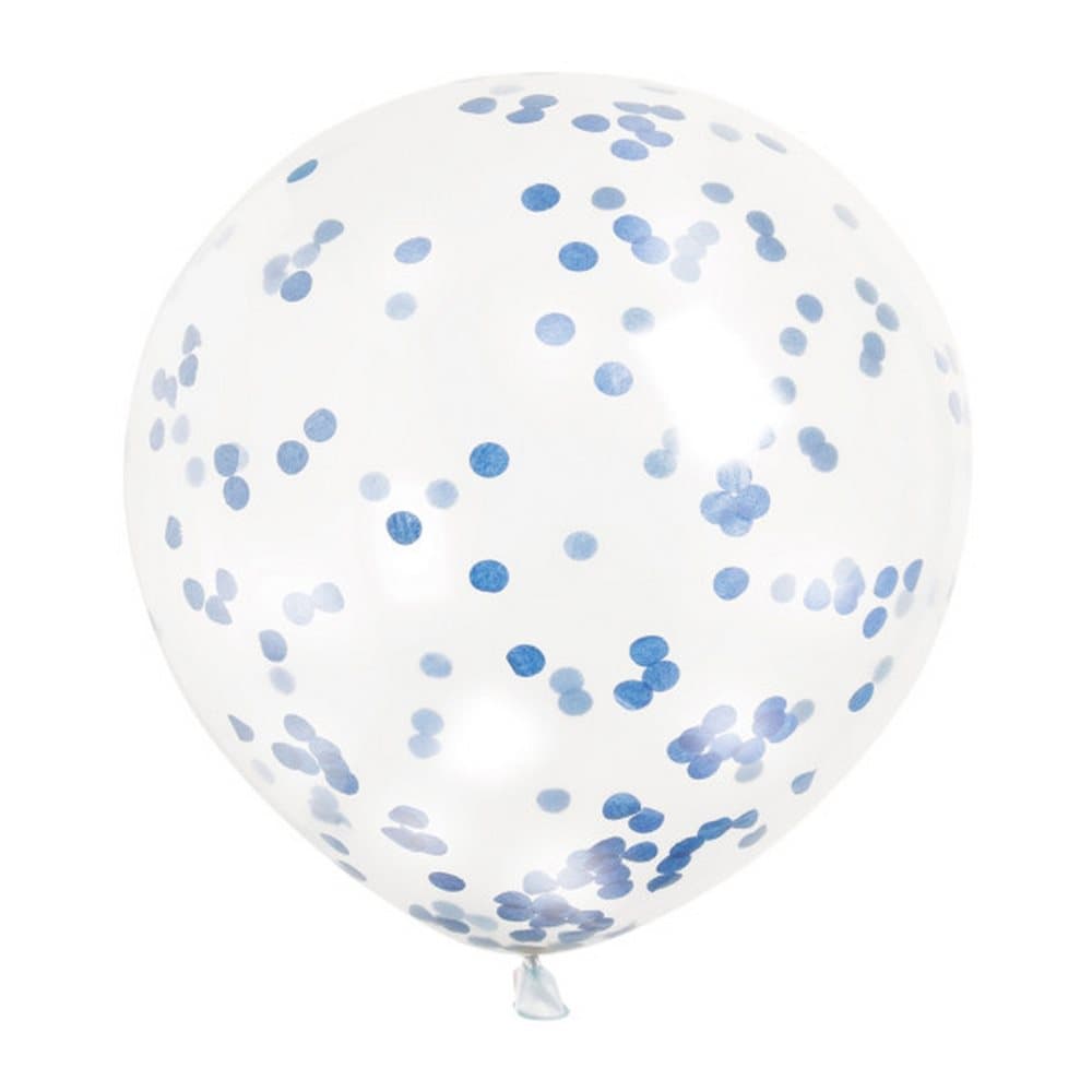 Unique Party 12 Inch Confetti Balloon (Pack Of 6)