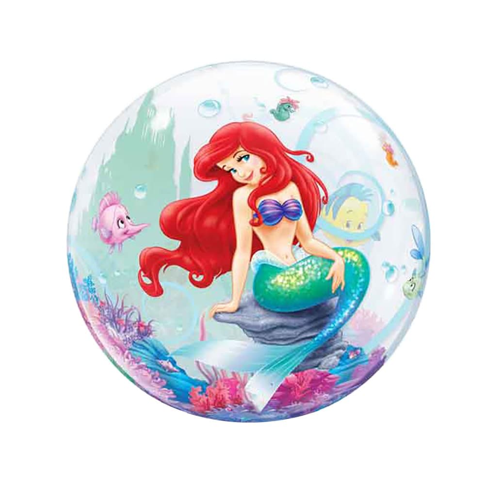 Qualatex Disney 22 Inch Little Mermaid Single Bubble Balloon