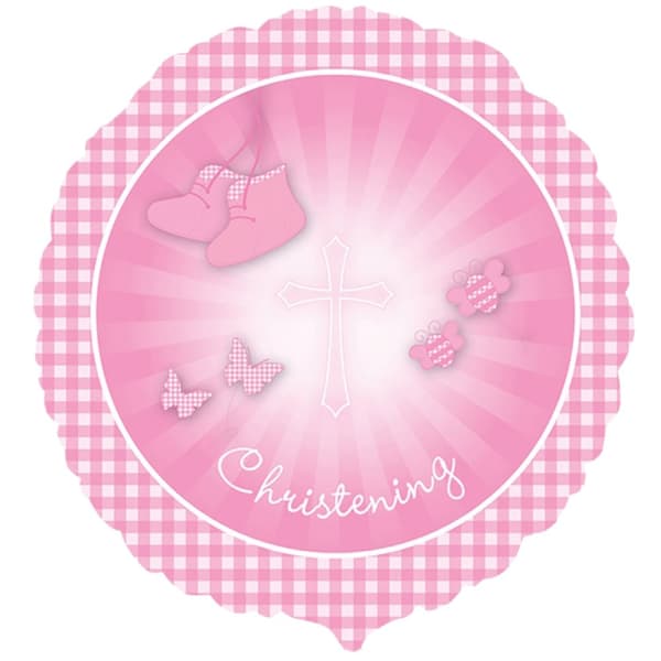 Amscan 18 Inch Baby Boys/Girls Christening Booties Circular Foil Balloon