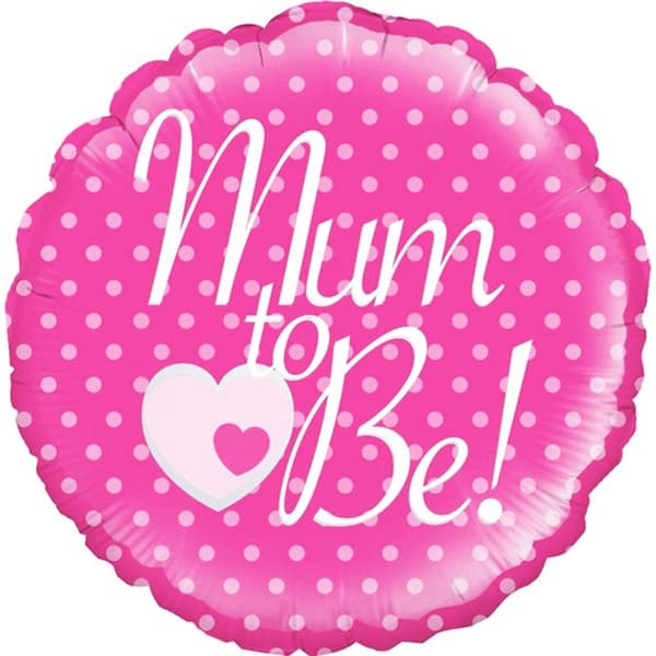 Oaktree Cirkel folieballon til kommende mor Pink 18 Inch